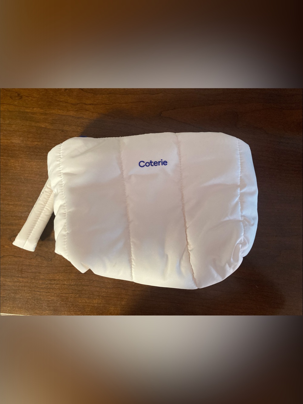 White Puffer Baby Bag - Quilted Travel Pouch